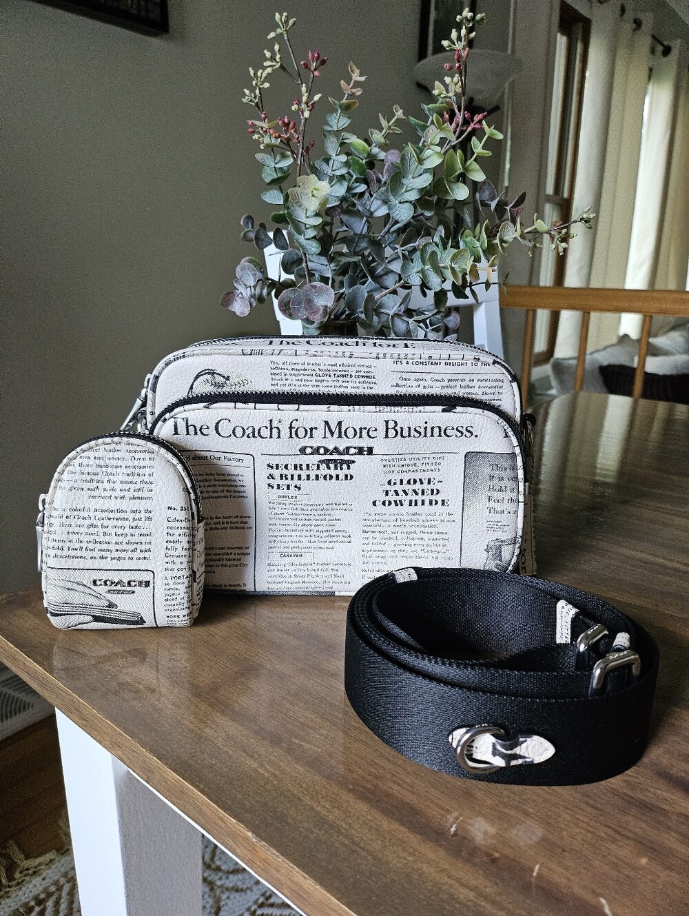 Coach Newspaper Print Finlay Bag